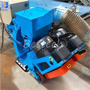 Sàn Shot Blasting Máy với thép Grit